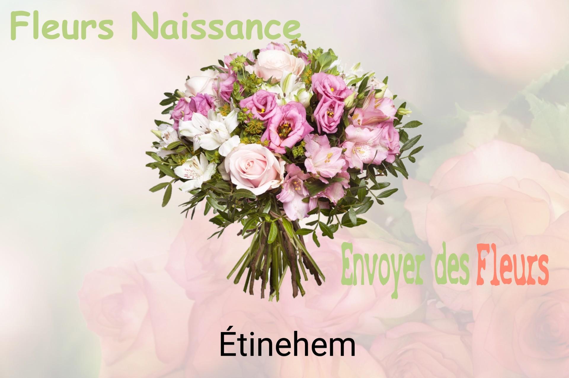 Bouquet de fleurs de naissance livré à Étinehem