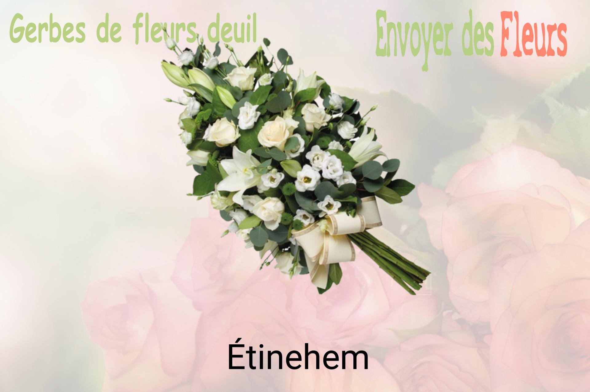 Gerbe de fleurs de deuil livrée à Étinehem